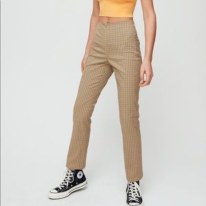 Sunday Best By Aritzia Checked Plaid Medira Pants